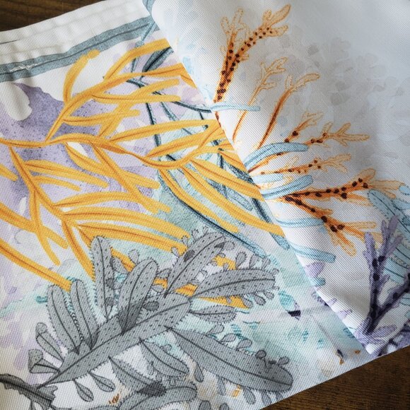 Ocean Sea Botanical soft blue + white Dinner Napkins Set of 4 - Picture 4 of 7